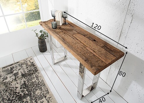 Konsoollaud EUPHORIA tiigipuu, 120x40xH80 cm