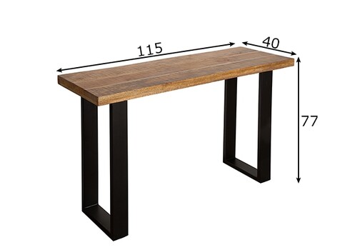 Konsoollaud IRON CRAFT mango, 115x40xH77 cm