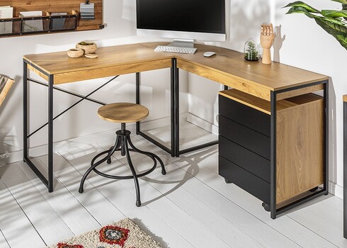 Kirjutuslaud STUDIO tamm / must, 130x46xH76 cm