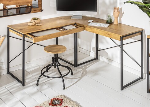 Kirjutuslaud STUDIO tamm / must, 130x46xH76 cm