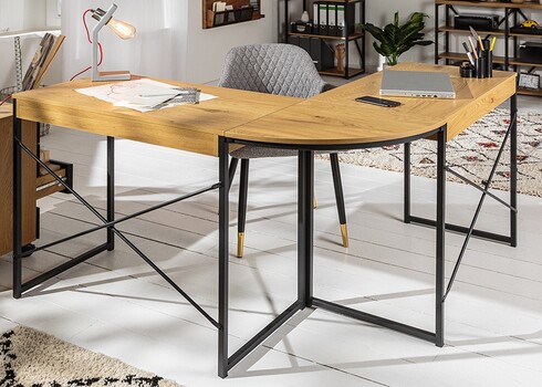 Kirjutuslaud STUDIO tamm / must, 130x46xH76 cm