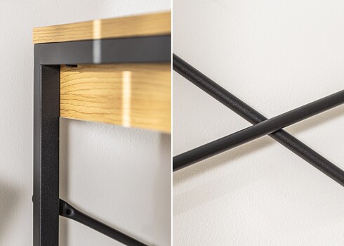 Kirjutuslaud STUDIO tamm / must, 130x46xH76 cm