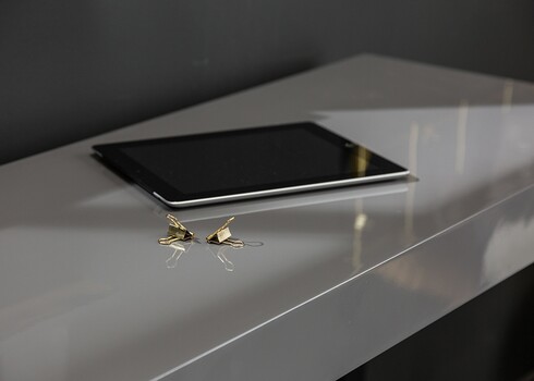 Kirjutuslaud VISION hall läige, 120x40xH75 cm