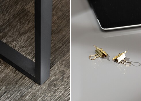 Kirjutuslaud VISION hall läige, 120x40xH75 cm