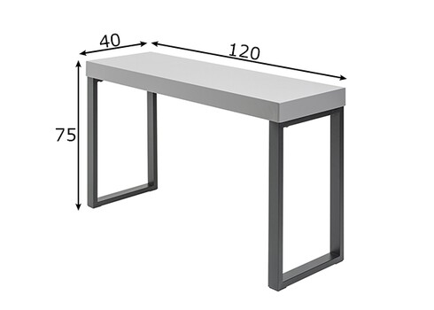 Kirjutuslaud VISION hall läige, 120x40xH75 cm