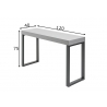 Kirjutuslaud VISION hall läige, 120x40xH75 cm