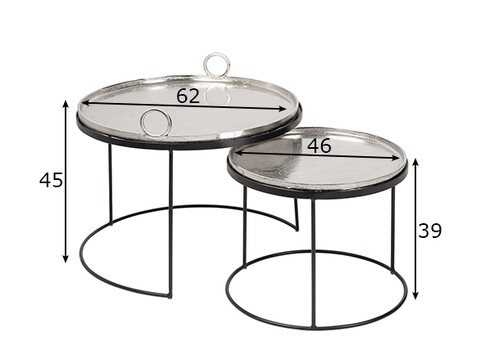 Abilaudade komplekt ORIENTAL hõbe