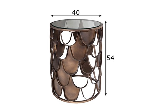 Diivanilaud ABSTRACT antiikvask, 40x40xH54 cm