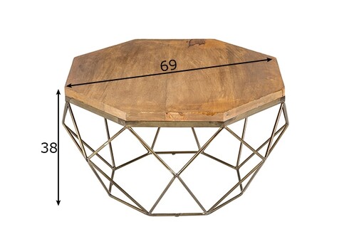 Diivanilaud DIAMOND mango, 69x69xH38 cm