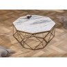 Diivanilaud DIAMOND valge marmor, 69x69xH38 cm