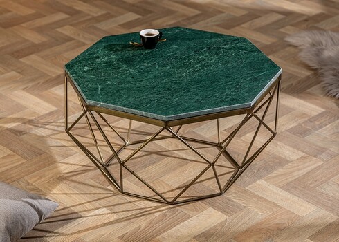 Diivanilaud DIAMOND roheline marmor, 69x69xH38 cm