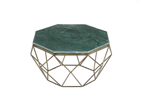 Diivanilaud DIAMOND roheline marmor, 69x69xH38 cm