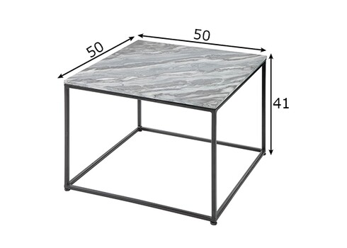 Diivanilaud ELEMENTS hall marmor, 50x50xH41 cm