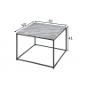 Diivanilaud ELEMENTS hall marmor, 50x50xH41 cm