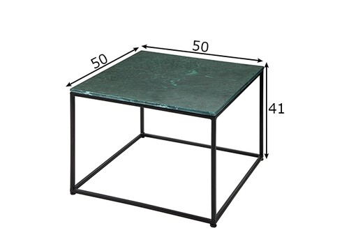 Diivanilaud ELEMENTS roheline marmor, 50x50xH41 cm