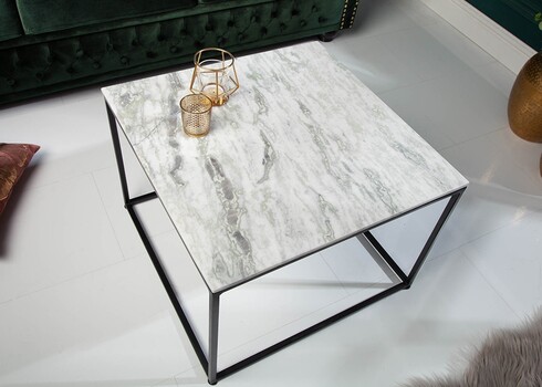 Diivanilaud ELEMENTS valge marmor, 50x50xH41 cm