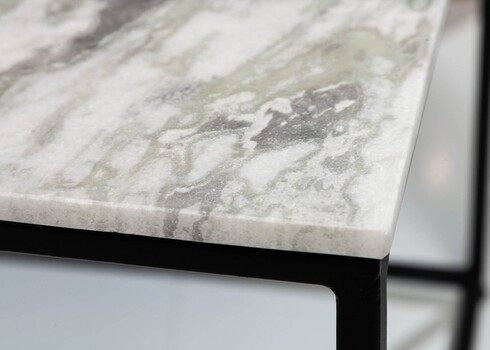 Diivanilaud ELEMENTS valge marmor, 50x50xH41 cm