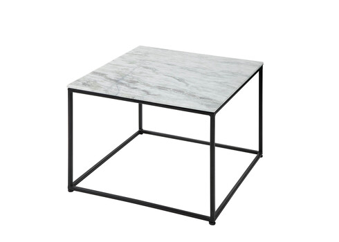 Diivanilaud ELEMENTS valge marmor, 50x50xH41 cm