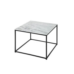 Diivanilaud ELEMENTS valge marmor, 50x50xH41 cm