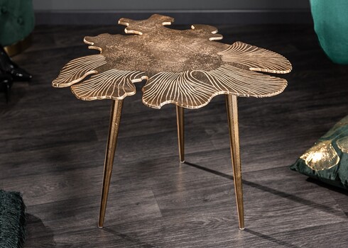 Diivanilaud LEAF kuldne, 57x50xH42 cm