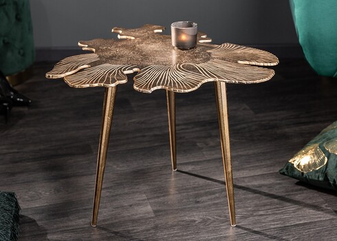 Diivanilaud LEAF kuldne, 57x50xH42 cm