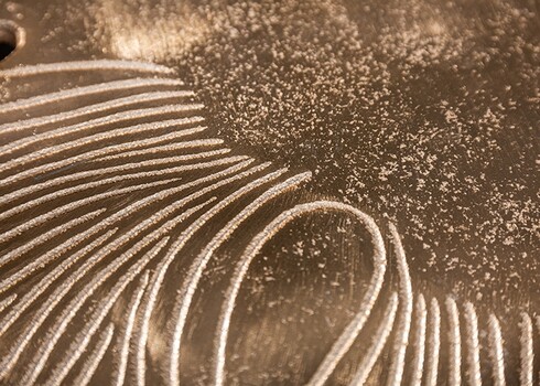 Diivanilaud LEAF kuldne, 57x50xH42 cm