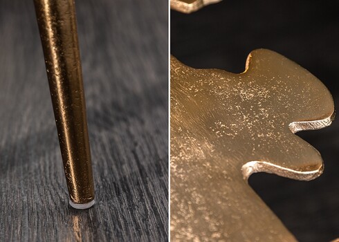 Diivanilaud LEAF kuldne, 57x50xH42 cm