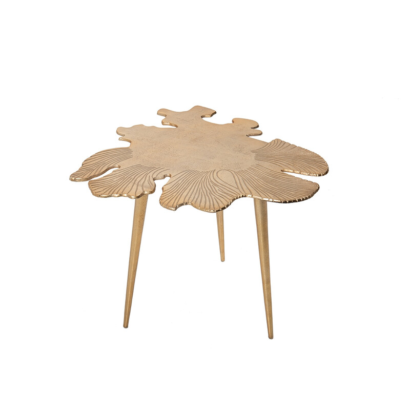 Diivanilaud LEAF kuldne, 57x50xH42 cm