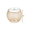 Diivanilaud STORAGE II valge / kuld, D41xH33 cm