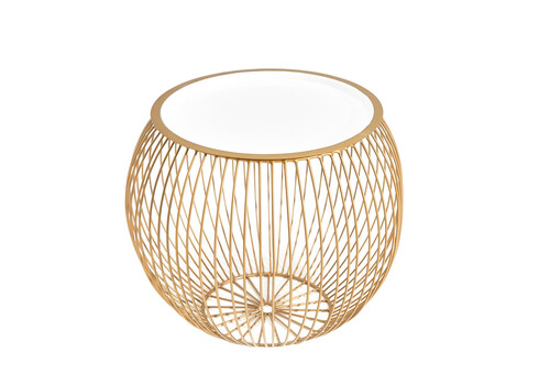 Diivanilaud STORAGE II valge / kuld, D41xH33 cm