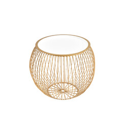 Diivanilaud STORAGE II valge / kuld, D41xH33 cm