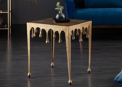 Abilaud LIQUID LINE kuldne, 46x46xH50 cm