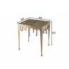 Abilaud LIQUID LINE kuldne, 46x46xH50 cm