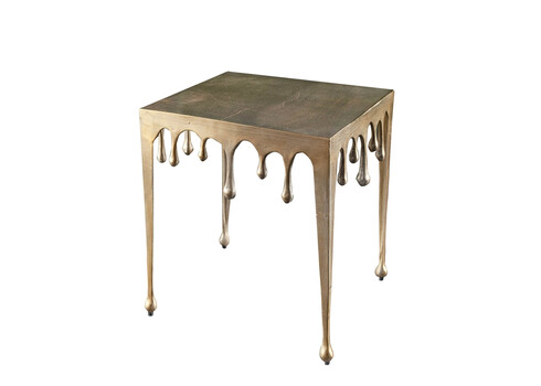 Abilaud LIQUID LINE kuldne, 46x46xH50 cm