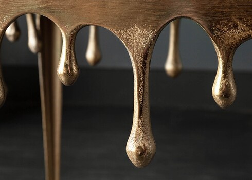 Abilaud LIQUID LINE kuldne, 46x46xH50 cm