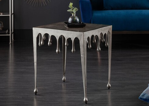 Abilaud LIQUID LINE hõbe, 46x46xH50 cm