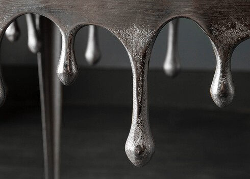 Abilaud LIQUID LINE hõbe, 46x46xH50 cm