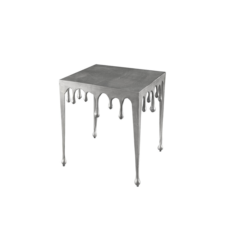 Abilaud LIQUID LINE hõbe, 46x46xH50 cm