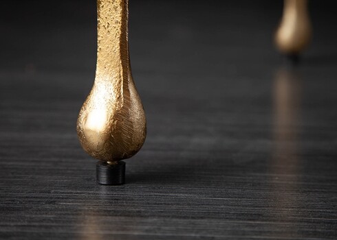 Abilaud LIQUID LINE kuldne, 34x34xH44 cm