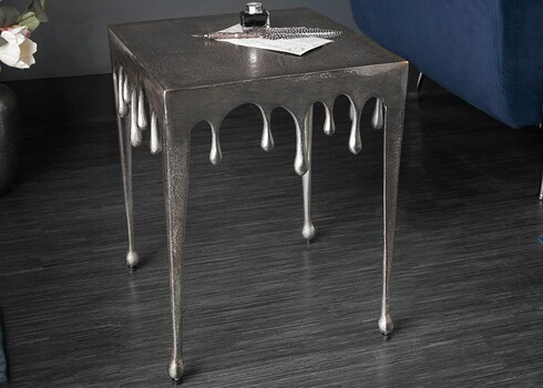 Abilaud LIQUID LINE hõbe, 34x34xH44 cm