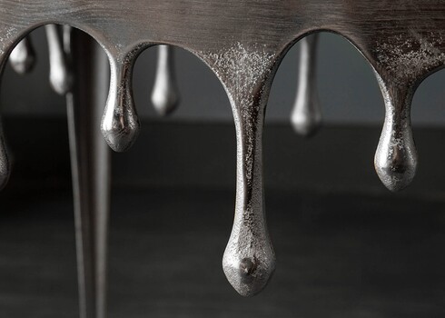 Abilaud LIQUID LINE hõbe, 34x34xH44 cm