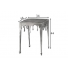 Abilaud LIQUID LINE hõbe, 34x34xH44 cm