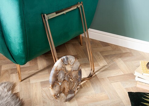 Abilaud NOBLE sinine / kuldne, D35xH62 cm