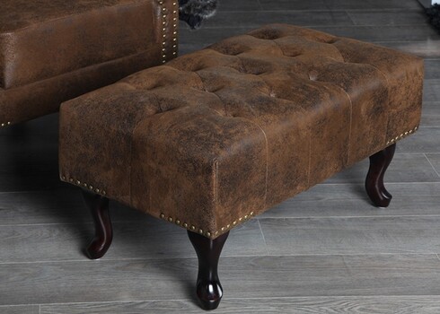 Tumba CHESTERFIELD antiikpruun, 80x45xH40 cm