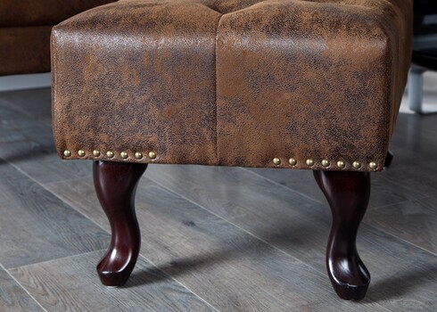 Tumba CHESTERFIELD antiikpruun, 80x45xH40 cm