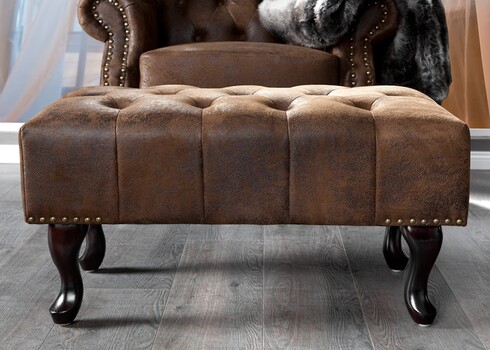 Tumba CHESTERFIELD antiikpruun, 80x45xH40 cm