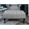 Tumba CHESTERFIELD hõbehall, 80x45xH40 cm