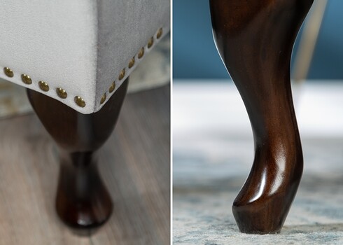 Tumba CHESTERFIELD hõbehall, 80x45xH40 cm