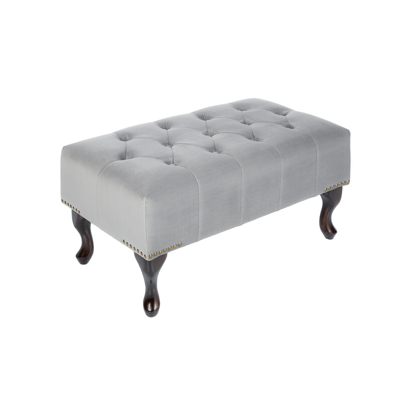 Tumba CHESTERFIELD hõbehall, 80x45xH40 cm