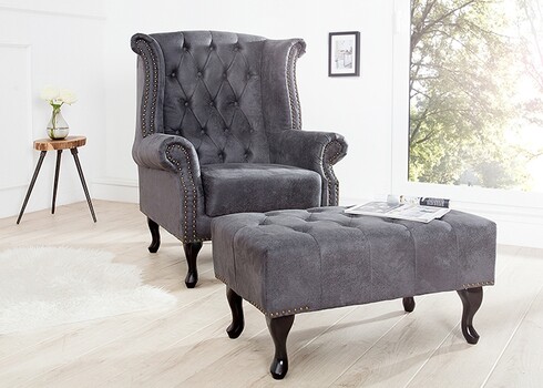 Tugitool CHESTERFIELD antiikhall, 85x70xH105 cm